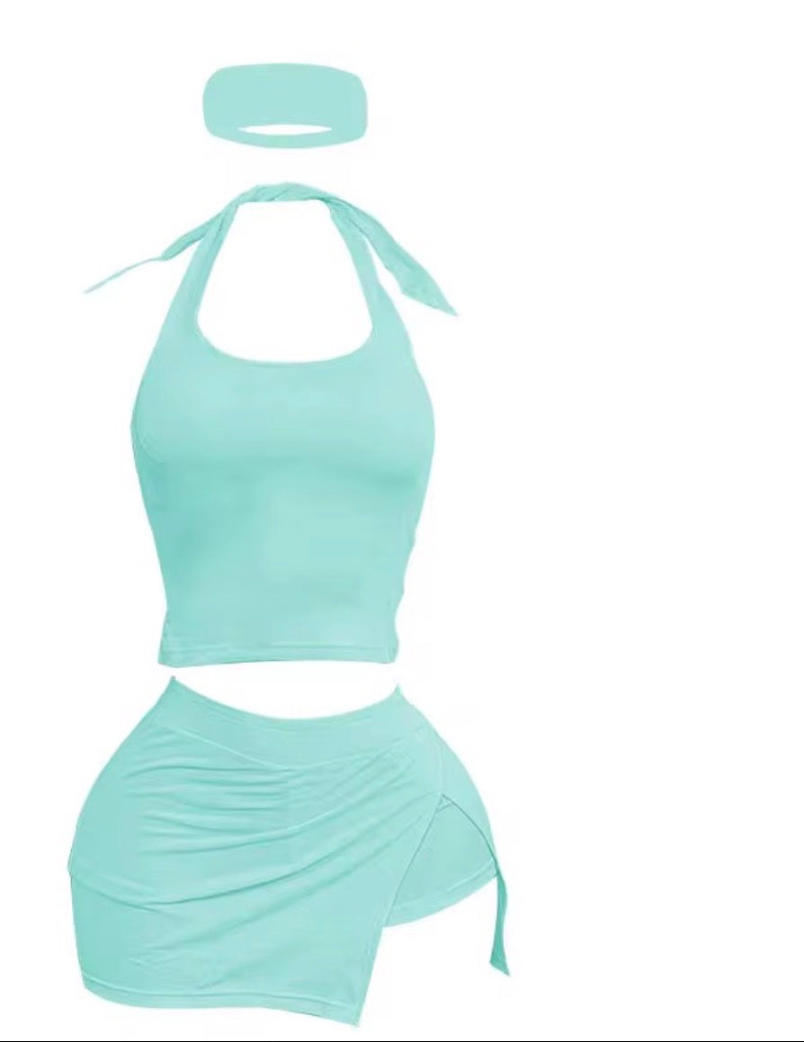 “CLASSY GIRL”TENNIS SKIRT SET